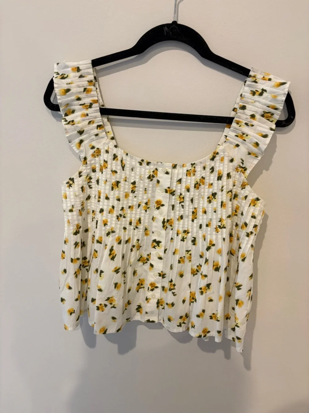 NWOT J. Crew Pintuck peplum top in budding rose print | Size: S - Picture 5 of 6